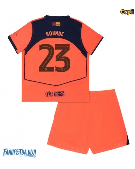Barcelona Jules Kounde #23 Echipament de Fotbal Replică 2025-26 Copii Treilea (+ Șorturi)